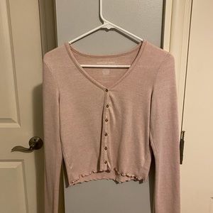 Light Pink Crop Sweater- American Eagle